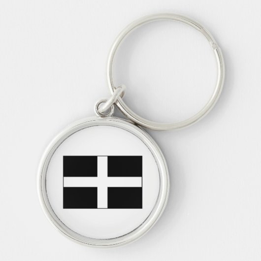 Cornwall Cornish Flag St. Piran Schlüsselanhänger (Vorne)