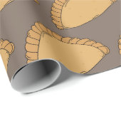 Cornwall Cornish Pasties English Food Gemustert Geschenkpapier (Rolleneckpunkt)