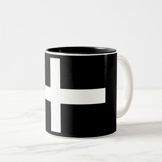 Cornwall (Cornwall) (Landkreis von England, Verein Zweifarbige Tasse (VorderseiteRechts)
