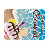 Cornwall Eis Cartoon Reiseplakat Magnet (Horizontal)