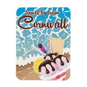 Cornwall Eis Cartoon Reiseplakat Magnet
