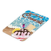 Cornwall Eis Cartoon Reiseplakat Magnet (Linke Seite)