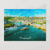 Cornwall England Coastal Scenery Oil Paint Postkarte (Vorderseite)