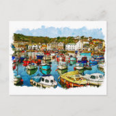 Cornwall England Harbour Postkarte (Vorderseite)