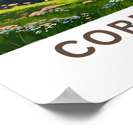 Cornwall England Travel Print Poster (Ecke)