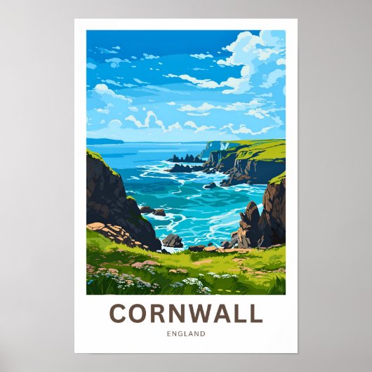 Cornwall England Travel Print Poster (Vorne)