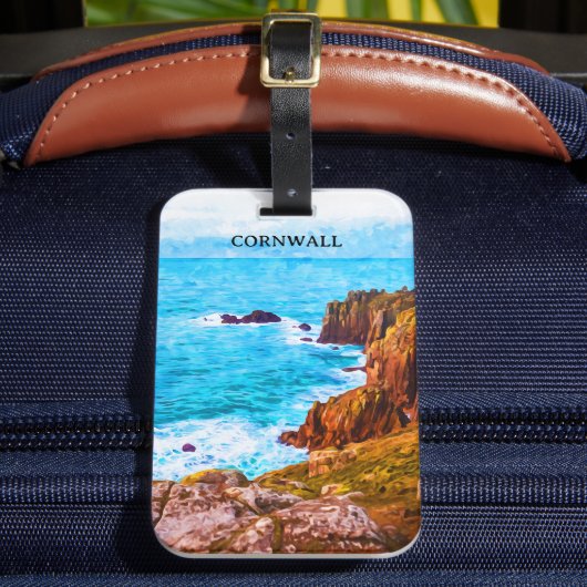Cornwall England UK Küstenlandschaft Gepäckanhänger (Vorderseite Insitu 2)