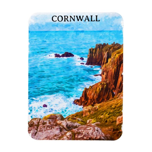 Cornwall England UK Küstenlandschaft Magnet (Vertikal)