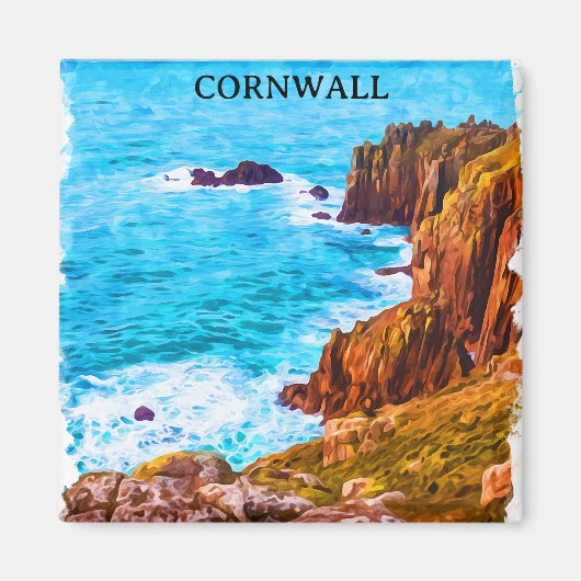 Cornwall England UK Küstenlandschaft Magnet (Vorne)