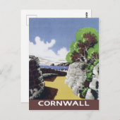 Cornwall England Vintage Style Postkarte (Vorne/Hinten)