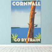 Cornwall fahren mit dem Zug Leinwanddruck (Insitu (Holzboden))