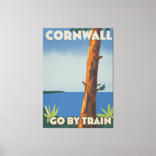 Cornwall fahren mit dem Zug Leinwanddruck