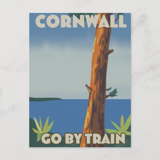 Cornwall fahren mit dem Zug Postkarte (Vorderseite)