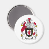 Cornwall-Familienwappen Magnet (Vorderseite/Rückseite)