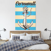 Cornwall Fishing Anchor Reiseplakat Leinwanddruck (Insitu (Schlafzimmer))