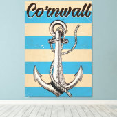 Cornwall Fishing Anchor Reiseplakat Leinwanddruck (Insitu (Holzboden))