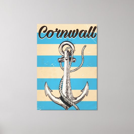 Cornwall Fishing Anchor Reiseplakat Leinwanddruck (Vorderseite)