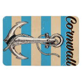 Cornwall Fishing Anchor Reiseplakat Magnet (Horizontal)
