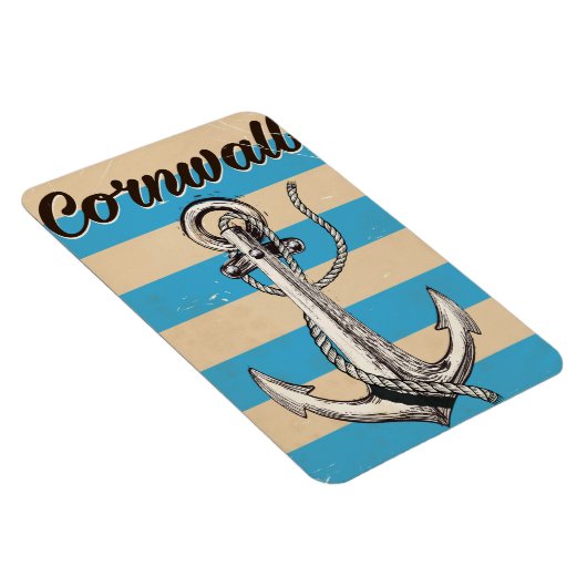 Cornwall Fishing Anchor Reiseplakat Magnet (Rechte Seite)