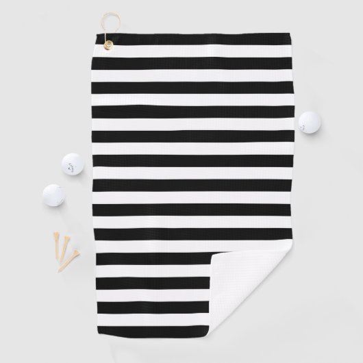 Cornwall flag stripes black white line pattern sym golfhandtuch (Insitu)