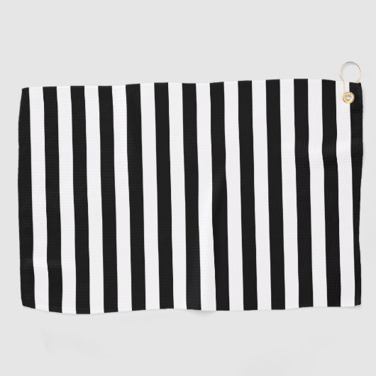 Cornwall flag stripes black white line pattern sym golfhandtuch (Horizontal)