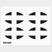 Cornwall-Flagge..jpg Ovaler Aufkleber (Blatt)