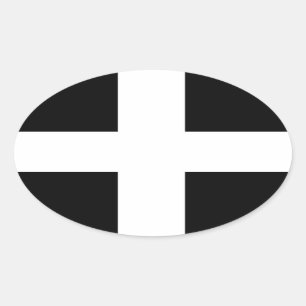 Cornwall-Flagge..jpg Ovaler Aufkleber