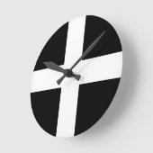 Cornwall-Flagge..jpg Runde Wanduhr (Winkel)