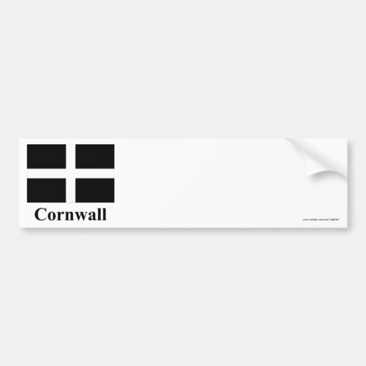 Cornwall-Flagge mit Namen Autoaufkleber (Vorne)