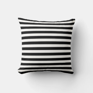 Cornwall-Flaggenstreifen Schwarz-Weiß-Linienmuster Kissen