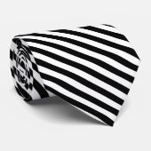 Cornwall-Flaggenstreifen Schwarz-Weiß-Linienmuster Krawatte (Gerollt)