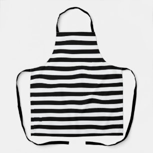 Cornwall-Flaggenstreifen Schwarz-Weiß-Linienmuster Schürze