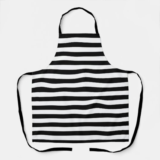 Cornwall-Flaggenstreifen Schwarz-Weiß-Linienmuster Schürze (Vorderseite)
