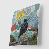 Cornwall-Husten Quadratische Wanduhr (Winkel)