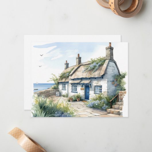 Cornwall Hütte Mitteilungskarte (Vorderseite/Rückseite Beispiel)