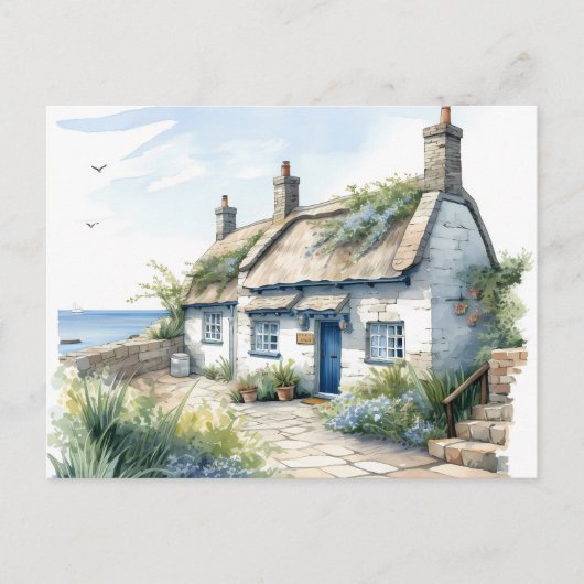 Cornwall Hütte Postkarte (Vorderseite)