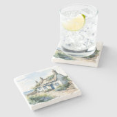 Cornwall Hütte Steinuntersetzer (Seitenansicht)