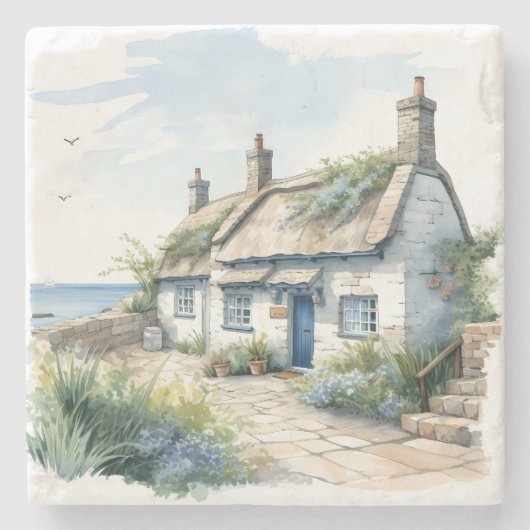 Cornwall Hütte Steinuntersetzer (Vorderseite)