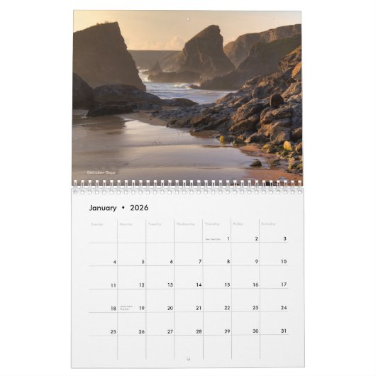 Cornwall Kalender (Jan 2026)
