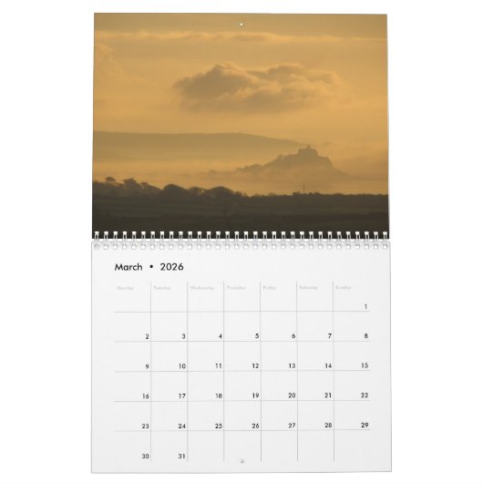 Cornwall-Kalender 2025 Kalender (Mär 2026)