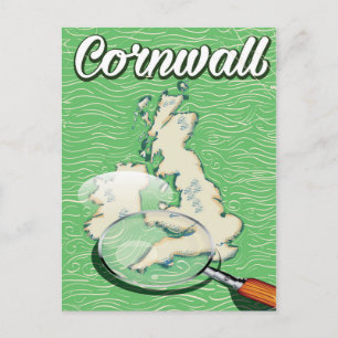 Cornwall Karte Vintage Reiseplakat