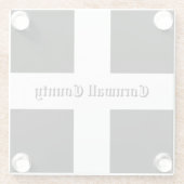 Cornwall Landkreis Flag Glasuntersetzer (Rückseite)