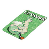 Cornwall Map Vintage Reiseplakat Magnet (Linke Seite)
