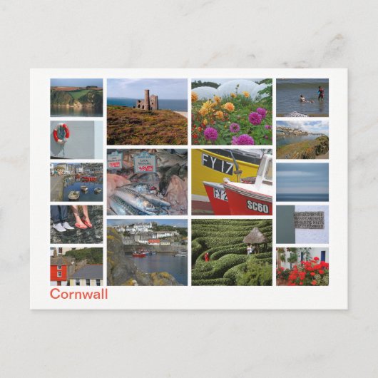 Cornwall Multi-Image 2 Postkarte (Vorderseite)
