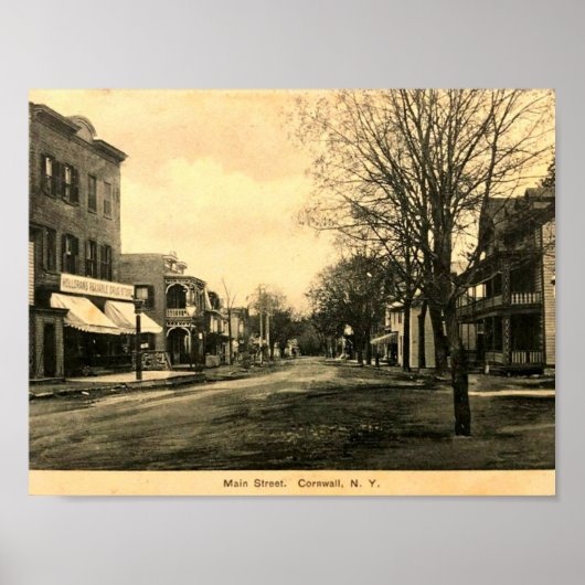 Cornwall, New York, Main St, 1909, Poster (Vorne)