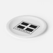 Cornwall Pappteller (Schrägansicht)