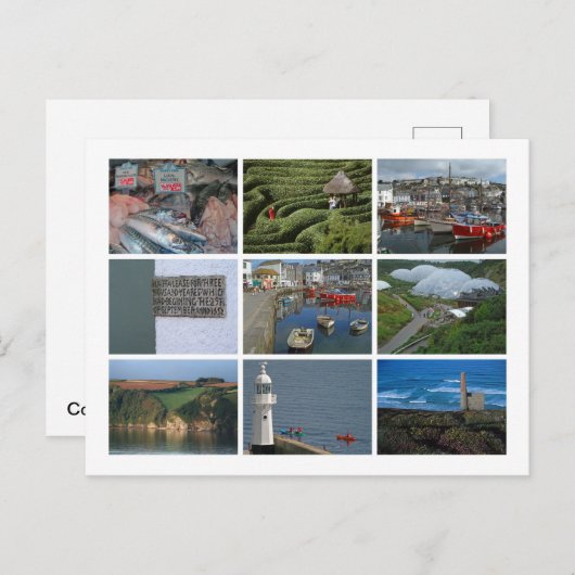 Cornwall Postkarte (Vorne/Hinten)
