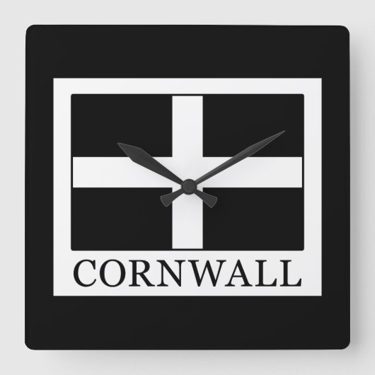 Cornwall Quadratische Wanduhr (Vorderseite)