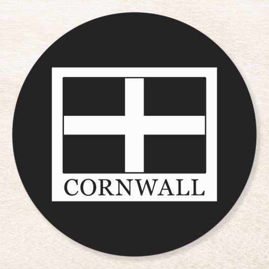 Cornwall Runder Pappuntersetzer (Vorderseite)