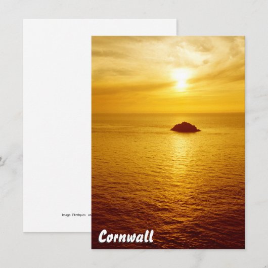 Cornwall-Sonnenuntergangskarte (Vorne/Hinten)